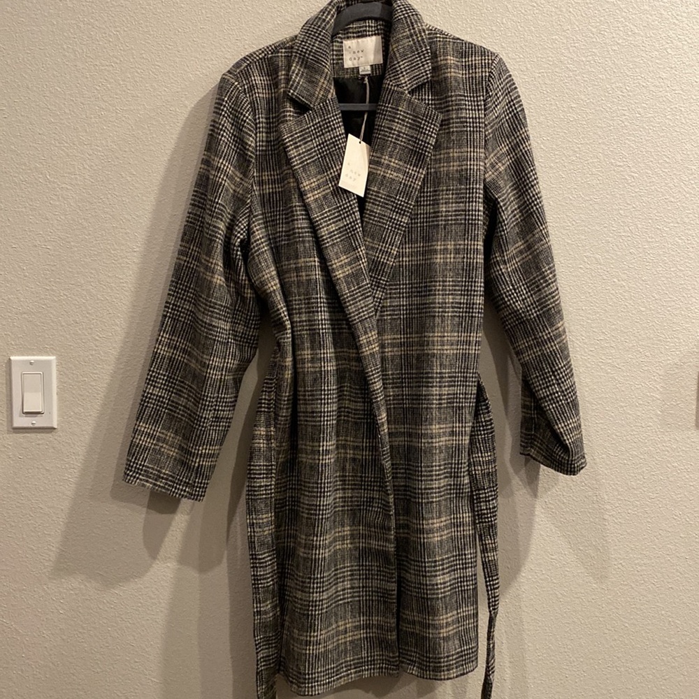 NWT Plaid Pea Coat